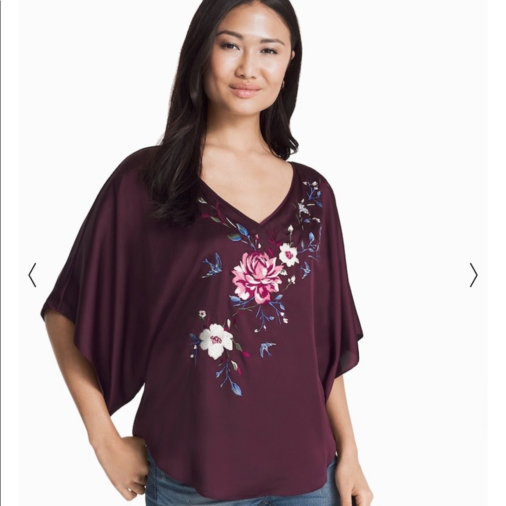 New WHBM Arielle Kimono Blouse